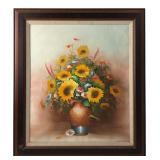 C. Benolt Sunflower Still Life 26.5x30"
