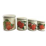 Decoware Vintage Fruit Metal Canister Set