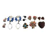 Costume Jewelry Brooches & Clip-On Earrings