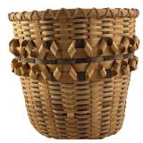 Wabanaki Style Ash Splint Woven Curl Basket
