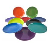 Crate & Barrel Set of 10 Multicolor Plates