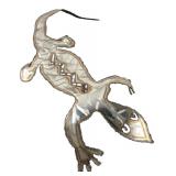 Torched Metal Lizard Wall Art Sculpture 18"