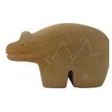 Zuni Style Carved Stone Bear Fetish 6x4"