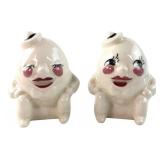 VTG Anthropomorphic Ceramic Egg Shakers