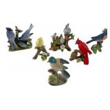 Collection of 6 Porcelain Bird Figurines