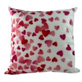 18x18 Valentine Red Pink Hearts Plush Throw Pillow