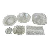 Clear Pressed Glass Bowls and Trays Lot