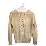 Miss Kelly 1999 Sequin Lace Back Sweater Size M