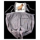 Floral Cat Motif Adult Apron