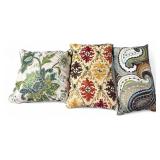 Pier 1 Embroidered Accent Throw Pillows Set of 3