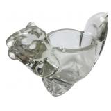 Avon Clear Glass Squirrel Figural Dish
