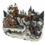 Fiber Optic Christmas Village with River