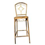 Decorative Gold Painted Metal Bar Stool