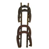 Double Ringer Drop Forged Horseshoes & Stakes