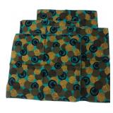 Set of 4 Geometric Pattern Cloth Napkins
