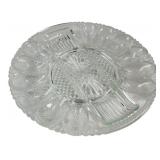 Attrib. L.E. Smith Heritage Glass Egg Relish Tray