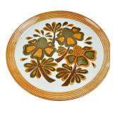 Retro 1970s Floral Ceramic Serving Platter