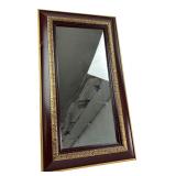 Home Interiors Wood & Gold Wall Mirror 14x25"