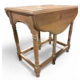 Colonial Revival Pine Drop-Leaf Side Table
