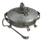 Rodney Kent Style Covered Relish Dish w/ Tongs