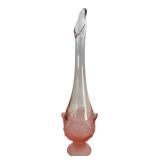Attrib. Viking Glass Pink Petal Swung Vase