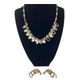 Sarah Coventry Rhinestone Necklace & Earrings
