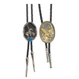 Pr. Western Bolo Ties End of Trail & Eagle