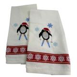 Vintage Sears Christmas Hand Towel Pair