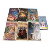 Lot of 7 Family VHS Tapes Disney Barbie