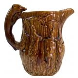 Rockingham Style Molded Relief Game Pitcher