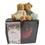 Enesco Cherished Teddies & Boxed Cardinal