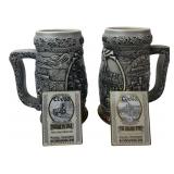 Coors Rocky Mountain Ironhorse Steins Set of 2