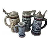 Avon Ceramarte Ceramic Steins Lot of 4