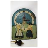 Vintage Tin Dutch Image Clock