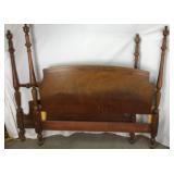 Vintage wooden full size headboard/ footboard