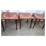 Vintage 3 pc nesting table set