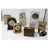 8 pc mantle clock lot