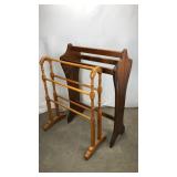 2 pc wooden quilt rack lot