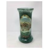 Hand painted glass vase