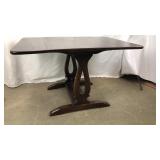 Solid wood drop leaf end table