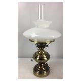 Brass hurricane lamp