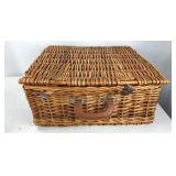 Vintage picnic basket and accessories