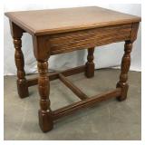 Vintage solid wood end table