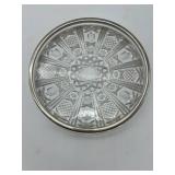 Glass Dish with Silver Plated Rim