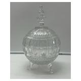Crystal Lidded Footed Dish