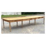Large Antique Pine Country Table-8301