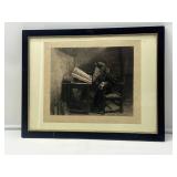 Framed Paul Laurens Etching-8281