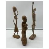 Three Wooden Figurines