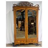 Antique Art Nouveau Armoire-8198