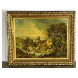 Large Antique Oil Painting-8287